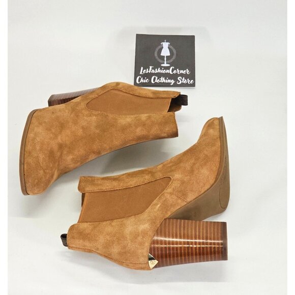 Michael Kors Women's Caramel Leather Lottie Chelsea Bootie Size 11 1835 - Picture 12 of 16